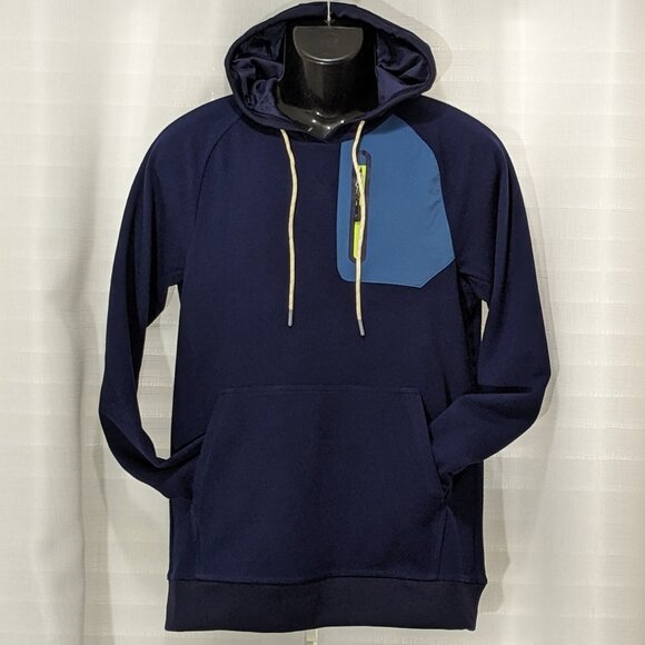 Avalanche Mens Blue Hoodie Sweatshirt Size S Hiking Thermal Fleece Pullover NWT - Picture 2 of 12
